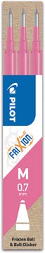 Etui 3 vullingen frixion ball roze pilot