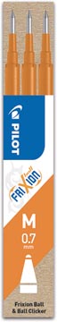 Set 3 vullingen frixion ball en frixion click oranje pilot