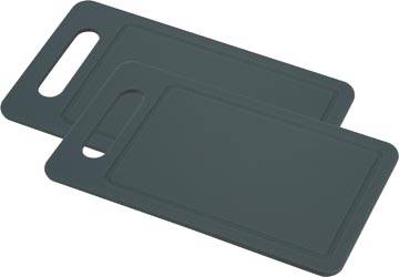 Set de 2 planche a couper fresco 25 x 14 x 0,6 cm gris cosy