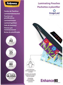 P.25 lamineeretuis 80 micron a5 fellowes