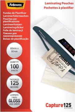 B.100 etuis de plastifier 125 mic 60 x 90 mm