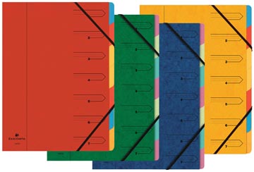 Exacompte Trieur-classeur 7 compartiments, couleurs assorties