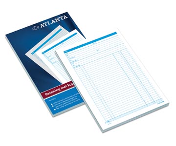 Atlanta by Jalema manifolds note de frais ft A4, 1 feuille carbone