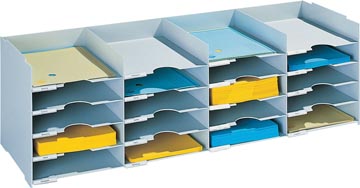 Sorteerrek 20 vakken grijs paperflow