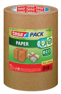 P.3 rollen verpakkingstape ecologo 50 mm x 50 m bruin tesa