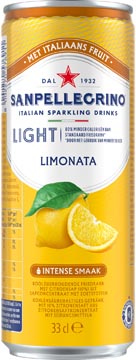 San Pellegrino limonade Limonata light, canette mince de 33 cl, paquet de 6 pièces