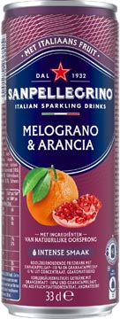 San Pellegrino limonade Melograno &amp; Arancia, canette mince de 33 cl, paquet de 6 pièces