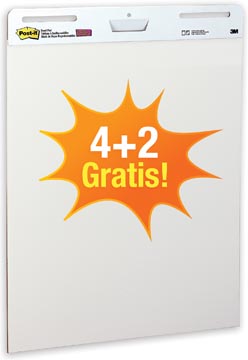 P.4 + 2 gratis meeting charts 30 vel  63,5 x 77,5 cm post-it