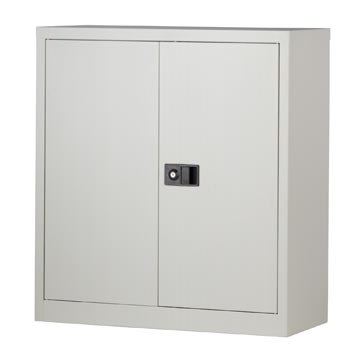 Bisley armoire à portes battantes, ft 100 x 91,4 x 40 cm (h x l x p), 1 tablette, gris