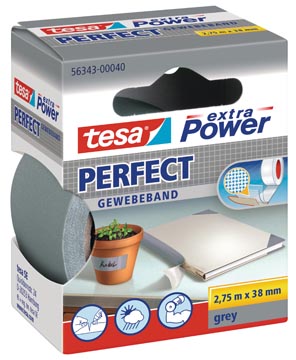 Textieltape extra power perfect 2,75m x 38 mm grijs tesa