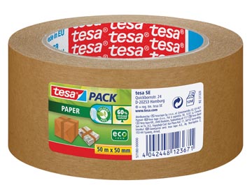Verpakkingstape papier 50 mm x50m bruin tesa