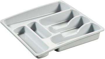 Range-couverts l avec 6 compartiments gris clair curver