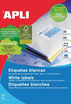 P.25 vel afneembare etiketten 25,4 x 10 mm 189 etiket/vel apli