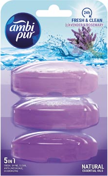 P.3 navullingen toiletblokjes fresh &amp; shine lavendel en rozemarijn ambi pur