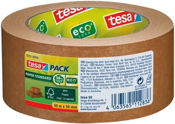 Verpakkingstape paper standard 50mm x 50m  tesa