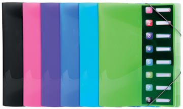 Trieur iderama avec 8 compartiments a4 couleurs assorties exacompta