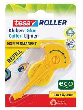 Tesa Roller navulling lijmroller niet-permanent ecoLogo, op blister