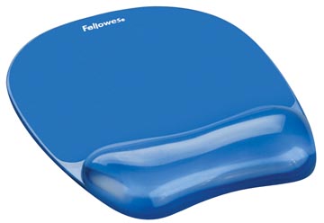 Muismat met polssteun crystal gel blauw fellowes