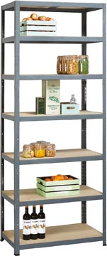 Avasco étagère Strong Tower L, ft 222 x 90 x 45, 7 tablettes, gris