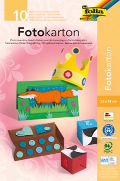 Blok 10 vel fotokarton 22 x 33 cm assorti folia