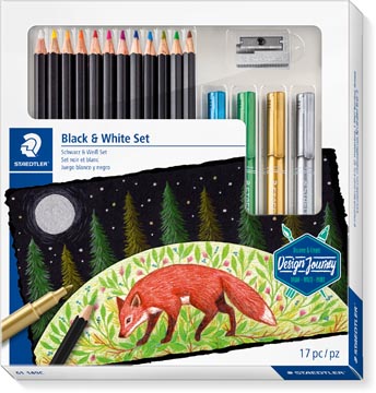Staedtler Black &amp; White Set, set van 17 stuks