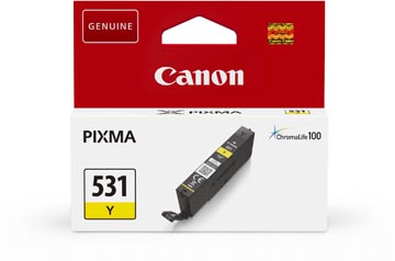 Canon cartouche d'encre CLI-531, 515 pages, OEM 6121C001, jaune