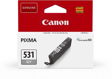 Canon cartouche d'encre CLI-531, 515 pages, OEM 6122C001, gris