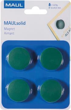 B.4 aimant solid 32 mm force de traction 800 gr vert maul