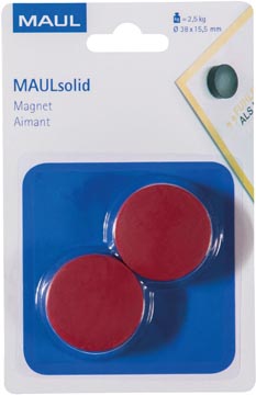 B.2  aimants solid 38 mm portance 2,5 kg rouge maul