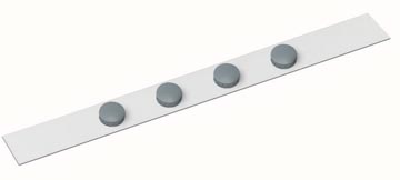 MAUL Bande métallique standard auto-adhésif, ongueur 100x5cm , avec 4 aimants, blanc