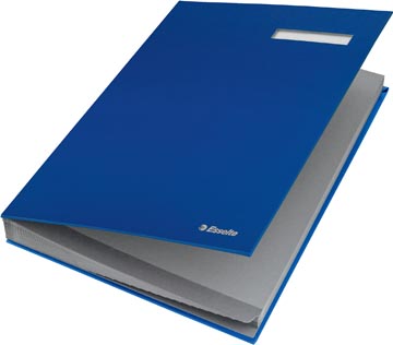 Handtekenmap pp 20 vakken folio blauw esselte