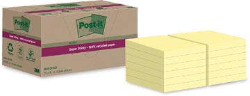 P.12 post-it notes super sticky recycled 622r-ss12cy 47,6  x 47,6 mm geel