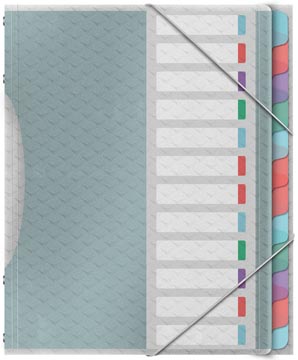 Trieur colour'breeze pp a4 12 compartiments assorti esselte