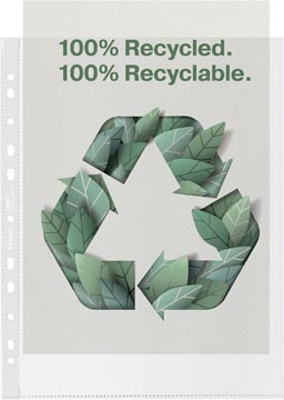 B.50 pochette perforee 70 microns 100% recycle pp a4 maxi transparent esselte