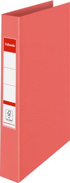 Ringmap colour'breeze pp met harde kaft 2 ringen 25 mm rug 42 mm a4 koraal esselte