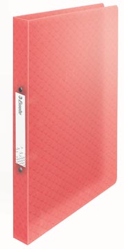 Esselte Colour'Breeze classeur à anneaux, 2 anneaux, PP, ft A4, avec farde souple, corail