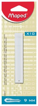 B.10 lames de rechange pour cutter 9mm maped