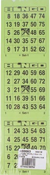 Bingokaarten, 3 kaarten per vel, pak van 5 x 100 vel