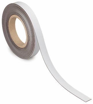 Bande d'etiquettes magnetiques inscriptible et effacable 10mx20mm blanc maul