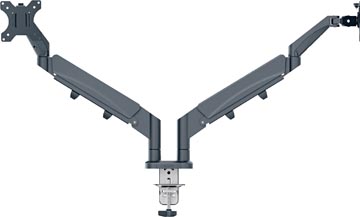 Leitz Ergo bras d'écran à faible encombrement, double, gris