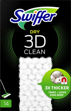 Swiffer Dry 3D Clean recharge, paquet de 14 pièces