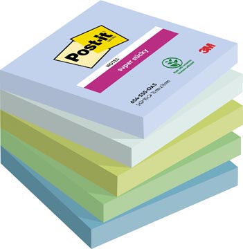 P.5 post-it notes super sticky oasis 654-5ss-oas 76 x 76 mm assorti