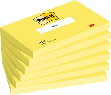 P.6 post-it notes 655-ny  127 x 76 mm neongeel