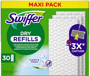D.30 pieces recharges seche clean and fresh swiffer