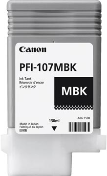 Canon cartouche d'encre PFI-107, 130 ml, OEM 6704B001, noir mat