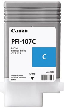 Canon cartouche d'encre PFI-107, 130 ml, OEM 6706B001, cyan