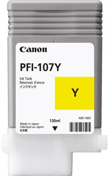 Canon cartouche d'encre PFI-107, 130 ml, OEM 6708B001, jaune