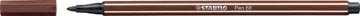 Viltstift pen 68 bruin stabilo