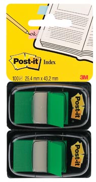 Post-it index flags groen - duo pack