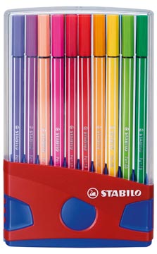 D.20 viltstiften pen 68 colorparade assorti stabilo
